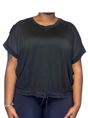 ATHLETIC WORKS MOISTURE WICKING TEE- BLACK SIZE XXL (NEW WITH TAGS) A19